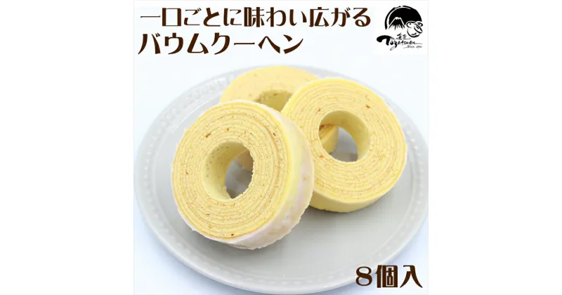 【ふるさと納税】【年内ギフト配送可】和菓子屋の作る本格バームクーヘン8ヶ入【焼き菓子　お菓子　スイーツ　和菓子店　和菓子　お祝い　ギフト　お返し　ご挨拶　詰め合わせ　静岡県　三島市】