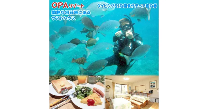 【ふるさと納税】OPAリゾートでダイビング＆1泊朝食付きペア宿泊券