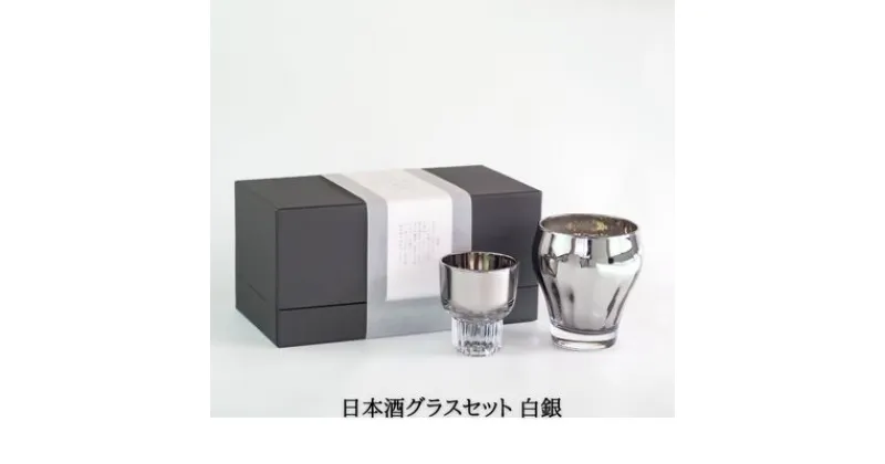 【ふるさと納税】Jewelry・Glass／日本酒グラスセット 白銀 【ガラス 強化ガラス チタン】　 食器 キッチン用品 2個 職人 手仕事 機能 造形美 ペア マイルド 深み 香り 香気 風味 甘味 際立たせる お酒