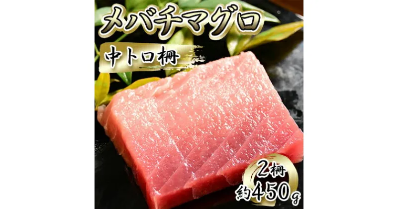 【ふるさと納税】メバチマグロ 中トロ柵 2柵（約450g）【配送不可：離島】　 魚貝類 魚 刺身用 刺身用柵 つまみ 肴 お酒のあて 刺身 手巻き寿司 寿司 具材 きめ細かいサシ とろける