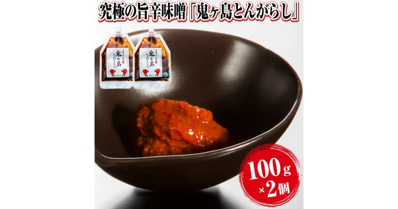 【ふるさと納税】究極の旨辛味噌「鬼ヶ島とんがらし」100g×2個 富士の麓 厳選素材 絶品 万能調味料 餃子 豚骨 ラーメン こだわり やみつき 行列のできるラーメン店 ラーメン西屋 静岡県 富士市(1822)