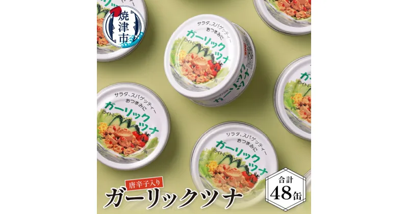 【ふるさと納税】 ツナ缶 缶詰 ツナ 常温 保存 焼津 ピリ辛 焼津ガーリックツナ パスタ サラダ カナッペ キャンプ アウトドア グランピング キャンプ 80g×48缶 a30-047