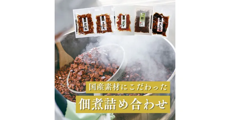 【ふるさと納税】 佃煮 まぐろ かつお ほたて ちりめん山椒 鰹こんぶ 5種 計570g 焼津 国産 詰合せ おかず おつまみ a10-365