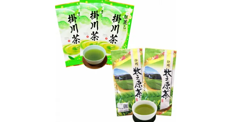 【ふるさと納税】 お茶 緑茶 掛川茶 300g 牧之原茶200g 飲み比べ 焼津 2大産地 a10-381