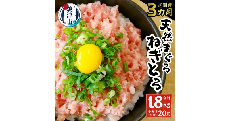 【ふるさと納税】 定期便 ネギトロ まぐろ 魚 冷凍 焼津 天然 鮪 小分け 個包装 計20食 セット 【定期便 3回】 a30-207