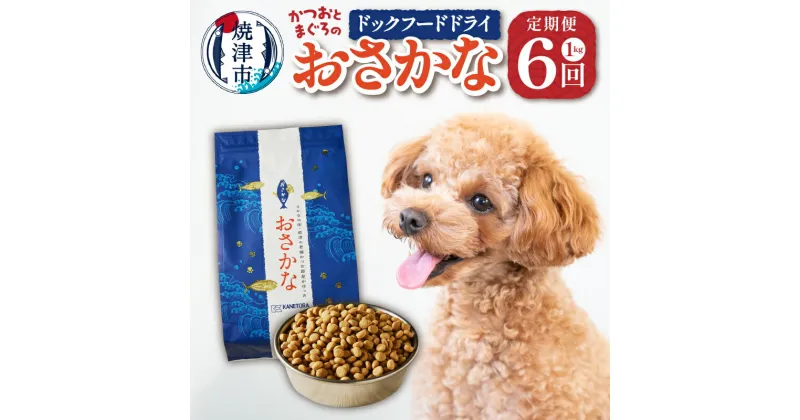 【ふるさと納税】 定期便 6回 ドッグフード ペットフード 1kg 犬用 かつお まぐろ おさかな 焼津 グレインフリー 酸化防止剤・着色料不使用 ドライフード a60-001