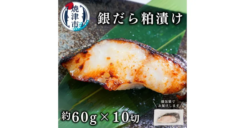 【ふるさと納税】 銀鱈 粕漬 酒粕 60g 10切れ 天然 たら 冷凍 おかず おつまみ 焼津 a10-674