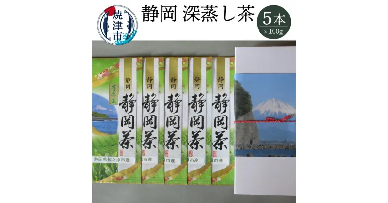 【ふるさと納税】 お茶 静岡茶 緑茶 箱入り 富士山のし紙付 焼津 100g×5本 計500g 静岡 深蒸し茶 a12-127