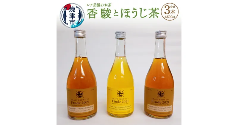 【ふるさと納税】 お茶 ほうじ茶 やぶきた 香駿 ボトル セット 焼津 500ml×3本 レア品種 計3本 a10-747