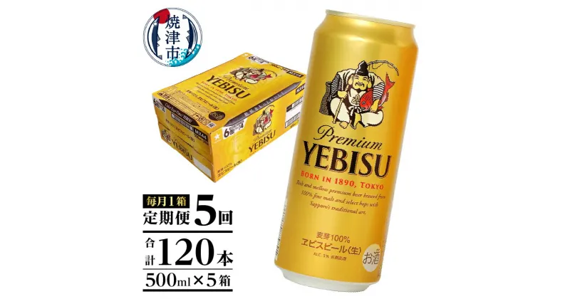 【ふるさと納税】 定期便 ビール サッポロ エビス サッポロビール 焼津 【定期便 5回】 エビスビール 500ml×1箱(24缶) T0005-2105