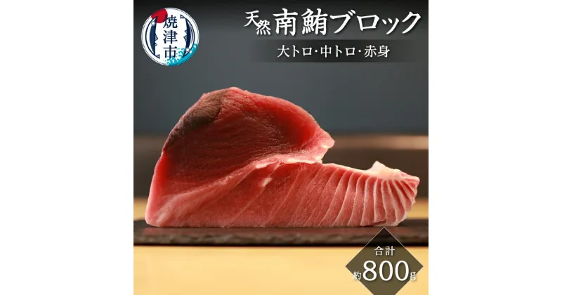 【ふるさと納税】 まぐろ 天然 南鮪 大トロ 中トロ 赤身 ブロック 約800g 皮無し 魚 焼津 a25-045