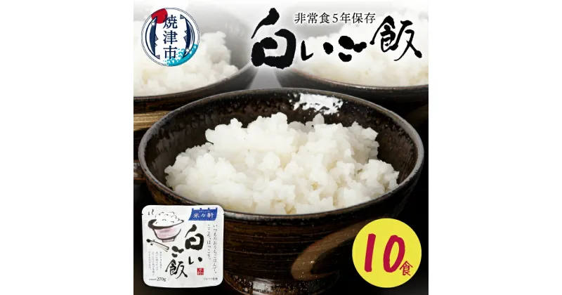 【ふるさと納税】 非常食 白飯 100g×10食 アウトドア キャンプ 米 アルファ化米 保存食 スプーン付 防災 備蓄 レジャー 5年保存 a10-987