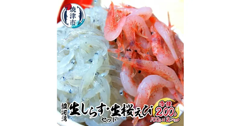 【ふるさと納税】 生しらす 生桜えび セット 駿河湾 魚 天然 冷凍 焼津 各100g×2パック a10-986