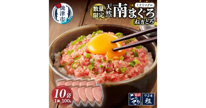 【ふるさと納税】 ネギトロ まぐろ 天然 南まぐろ 贅沢 100g×10袋 個数限定 小袋 冷凍 焼津 a10-1069