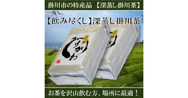 【ふるさと納税】お茶 緑茶 飲み尽くし用　深蒸し掛川茶セット　500g　2袋（1kg） 美笠園〔 煎茶 茶葉 静岡 掛川茶 〕