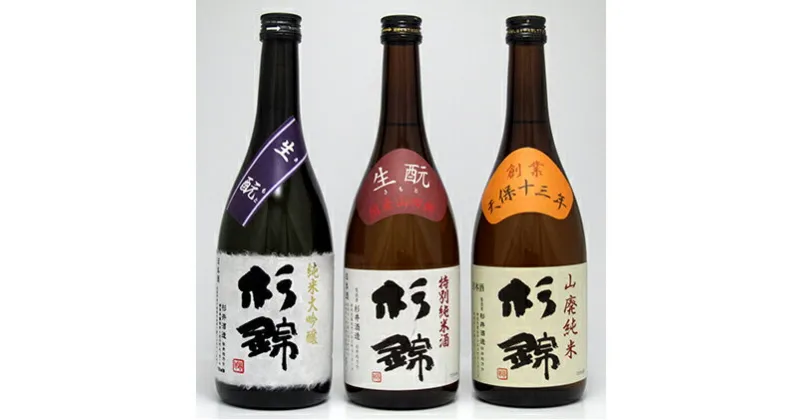 【ふるさと納税】 日本酒 杉錦 飲み比べ 720ml 3本セットC 生? 山廃 純米 特別 純米酒 純米 大吟醸 地酒 静岡県 お酒 家飲み 宅飲み ギフト プレゼント 父の日 敬老の日 贈答 贈り物 おうち時間 杉井酒造 静岡県 藤枝市