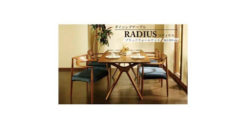 【ふるさと納税】 ダイニング テーブル RADIUS ラディウス 幅180cm ウォールナット材 天然無垢 起立木工 藤枝家具 キッチン日用品 木材 木工 おしゃれ 家具 雑貨 インテリア 机 つくえ デスク 静岡県 藤枝市