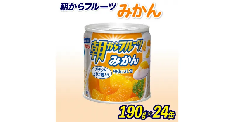 【ふるさと納税】 フルーツ 缶詰 みかん 24缶 セット 朝からフルーツ はごろもフーズ 果物 蜜柑 柑橘 オレンジ くだもの 缶詰め 非常食 常備 防災 デザート スイーツ 保存食 備蓄 静岡県 藤枝市