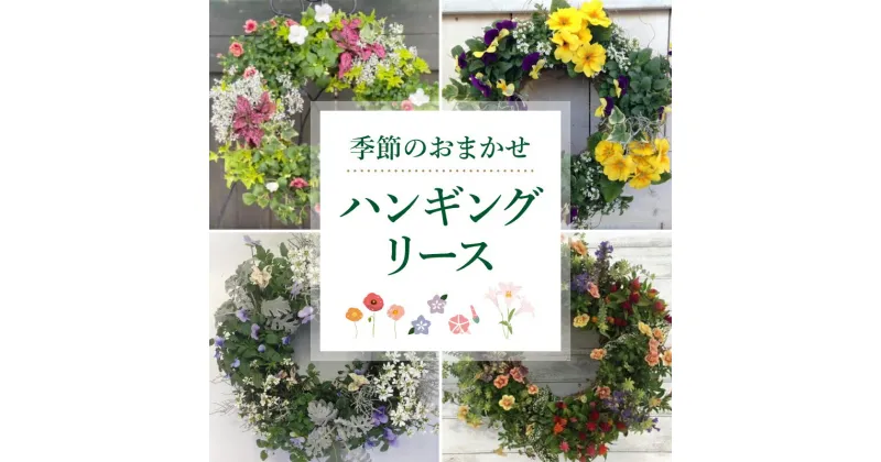 【ふるさと納税】 ハンギング リース 35cm × 35cm 花苗 おまかせ 寄せ植え 季節 植物 インテリア ガーデニング お花 贈り物 フラワーギフト プレゼント 2024年5月21日より順次発送