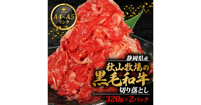 【ふるさと納税】 牛肉 切り落とし 320g × 2 計 640g 黒毛和牛 A4 A5 ランク 肉 お肉 和牛 牛 人気 国産 安心 安全 静岡県 藤枝市