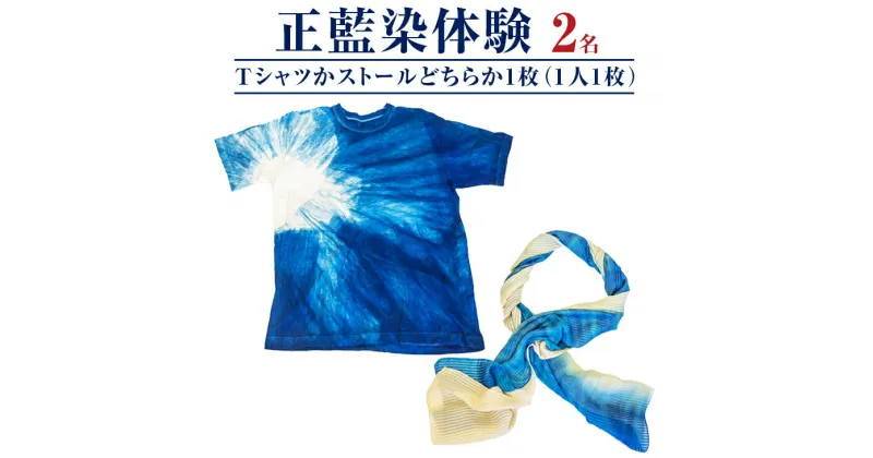 【ふるさと納税】みくりや染織 Tシャツまたはストール体験（2名）｜体験 静岡県 伝統 藍染め ペア