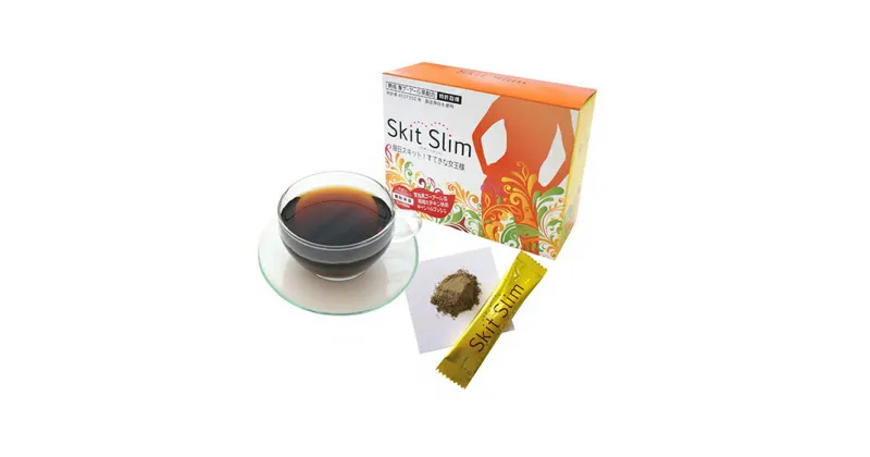 【ふるさと納税】Skit Slim（スキットスリム）健康 美容 プーアル茶 コラーゲン カルシウム 粉末 スティック 携帯 簡単 便利 サポート 便通 お通じ 人気 厳選 袋井市　飲料類・お茶