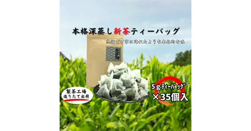 【ふるさと納税】本格深蒸し新茶ティーバッグ大袋（5g×35個入）　お茶・緑茶　お届け：2024年6月初旬～2025年4月下旬