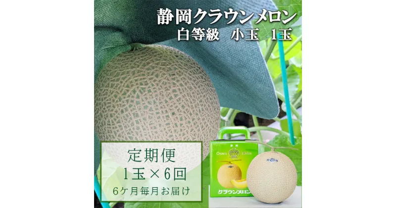 【ふるさと納税】【6か月定期便】クラウンメロン【並(白等級)】小玉(1.1kg前後)1玉入り　定期便・ 果物 メロン青肉 フルーツ デザート 高級メロンブランド 高級メロン ブランドメロン