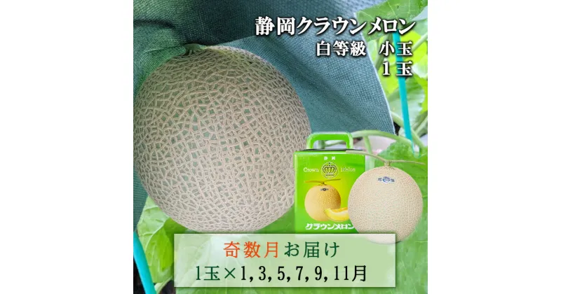 【ふるさと納税】【奇数定期便】クラウンメロン【並(白等級)】小玉(1.1kg前後)1玉入り　定期便・ 果物 メロン青肉 フルーツ デザート 高級メロンブランド 高級メロン ブランドメロン