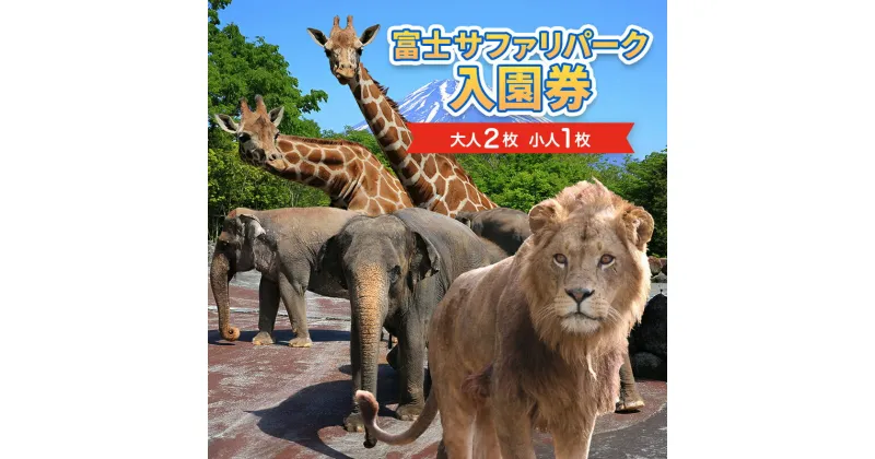 【ふるさと納税】富士サファリパーク入園券 大人2枚、小人1枚 サファリパーク 動物園 動物 餌やり えさやり ふれあい 子供 こども 家族 お出かけ スポット 裾野市 裾野　チケット・入場券・優待券