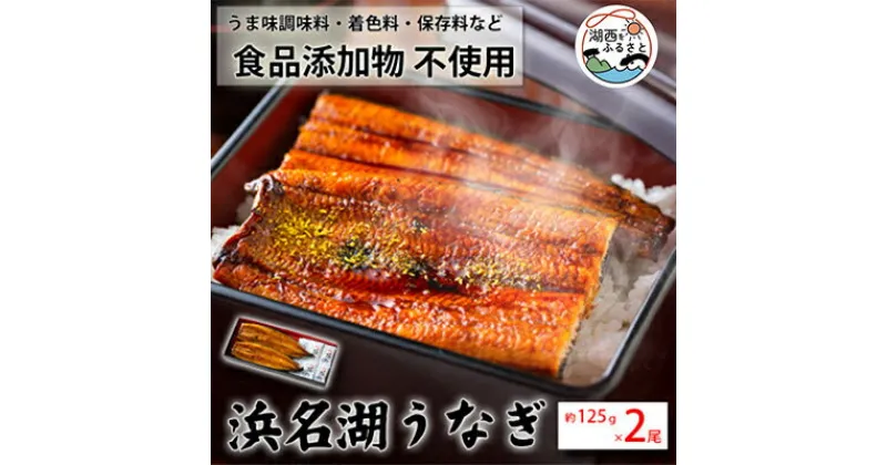 【ふるさと納税】食品添加物不使用の 浜名湖うなぎ 蒲焼 2尾 (約125g×2)_ うなぎ 鰻 ウナギ 浜名湖 浜名湖産 国産 静岡県 湖西市 ふるさと 惣菜 おかず 人気 美味しい 蒲焼き かば焼き 【配送不可地域：離島】【1472420】