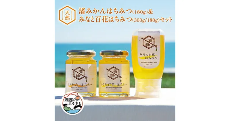 【ふるさと納税】浜名湖ほとり 渚みかんはちみつ・みなと百花はちみつ 各180g・みなと百花はちみつ 300g　3本【1390852】