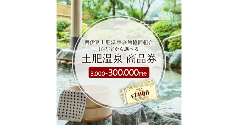 【ふるさと納税】土肥温泉 商品券 (選べる / 3,000円分～300,000円分) 土肥温泉旅館協同組合 / 西伊豆 土肥 温泉 温泉宿 宿 ホテル 旅館 宿泊 ご宿泊 宿泊券 宿泊利用券 チケット クーポン お食事 お食事券 旅行 入浴 国内 中部 静岡 静岡県 伊豆市