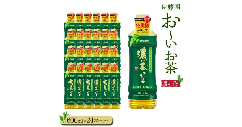 【ふるさと納税】お～いお茶　濃茶600ml　24本セット　［おーいお茶 ペットボトル ケース 箱 伊藤園 静岡］ | おーいお茶 ペットボトル ぺットボトル飲料 ケース 箱 伊藤園 静岡 カテキン 送料無料 健康 飲料 ソフトドリンク まとめ買い 常備品