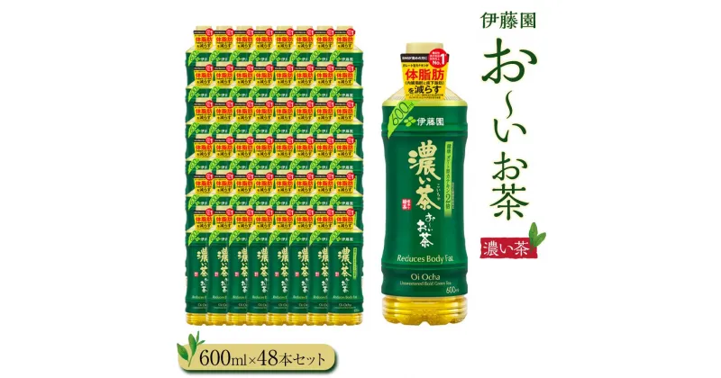 【ふるさと納税】お～いお茶　濃い茶600ml　48本セット　［おーいお茶 ペットボトル ケース 箱 伊藤園 静岡］ | おーいお茶 ペットボトル 抹茶入り緑茶 ぺットボトル飲料 ケース 箱 伊藤園 静岡 カテキン 送料無料 健康 飲料 ソフトドリンク まとめ買い 常備品