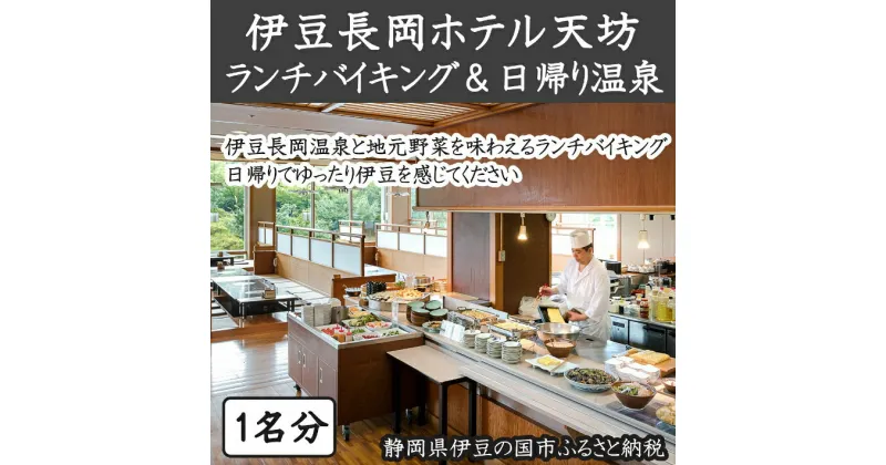 【ふるさと納税】伊豆長岡ホテル天坊 ランチバイキング＆日帰り温泉利用券（1名様用） ／ 送料無料 静岡県 170831-07