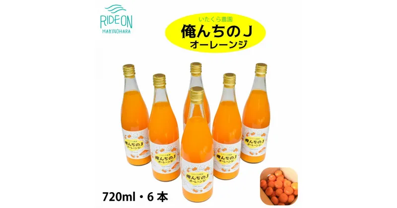 【ふるさと納税】012-7 【プレミアムクラフトオレンジジュース】いたくら農園 俺んちのJオーレーンジ 720ml×6本 / オレンジ みかん 無添加 テロワール 100％ オレンジジュース 静岡県