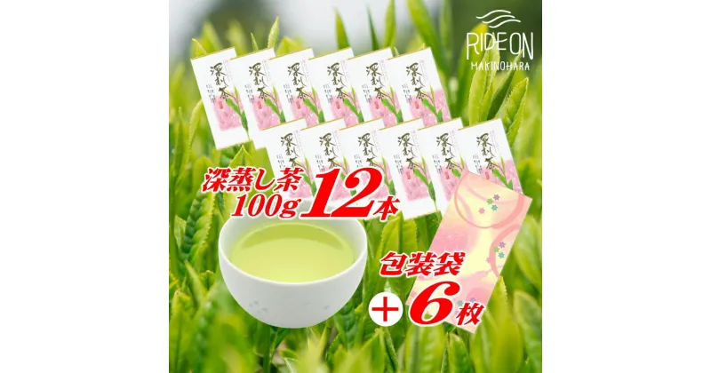 【ふるさと納税】摘みたて！深蒸し茶100g×12本　包装袋セット / お茶 静岡