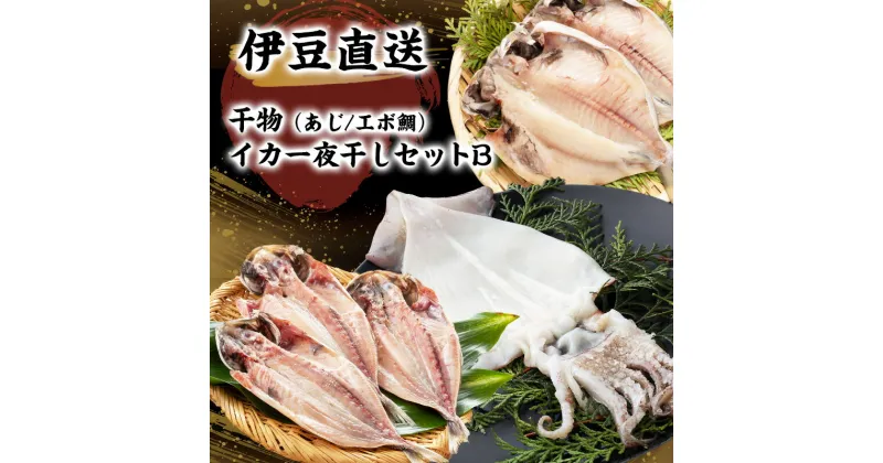 【ふるさと納税】干物 静岡 伊豆直送 あじ 12尾 えぼ鯛 10尾 イカ 一夜干し 4尾 定番 詰め合わせ セット B3 鯵 エボダイ 鯛 スルメイカ するめいか 烏賊 ひもの 魚 海鮮 海産物 魚介 魚介類 惣菜 おかず お弁当 水産加工品 伊豆 国産 冷凍　 河津町