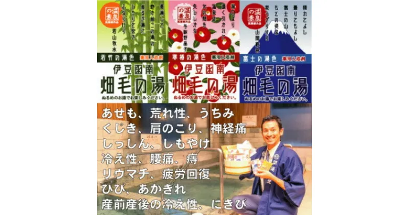 【ふるさと納税】【薬用入浴剤】伊豆函南畑毛の湯:畑毛温泉の成分そのままの「温泉の素」10回分×3種類を1袋ずつ【1269295】