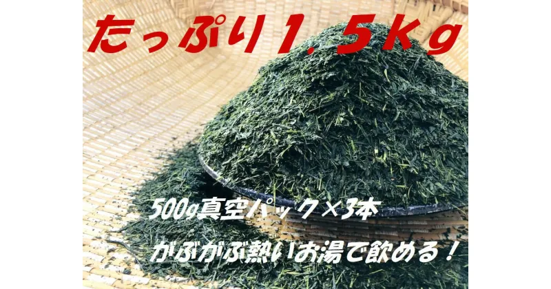 【ふるさと納税】お茶 静岡 緑茶 業務用 / 川根番茶500g×3本