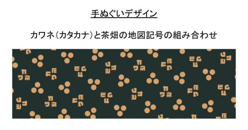 【ふるさと納税】7-5 川根茶染の手ぬぐい（カワネ柄）