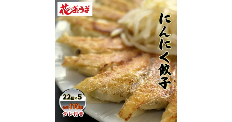 【ふるさと納税】にんにく餃子110個(22個入×5袋)　 惣菜 冷凍餃子 中華 夕飯 夜ごはん おかず お酒のあて おつまみ ビールのおつまみ