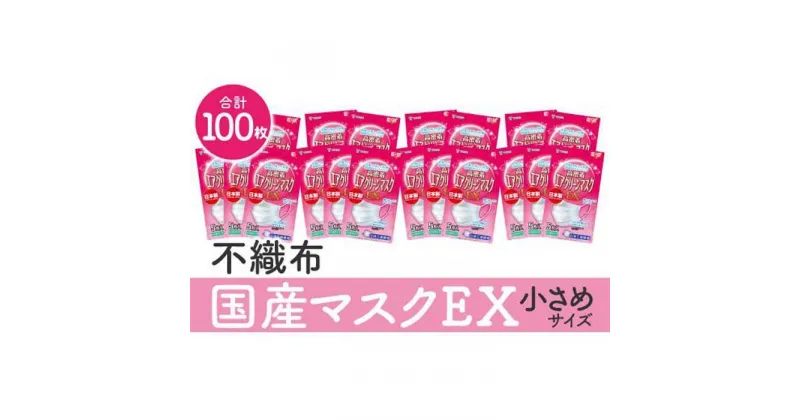 【ふるさと納税】名古屋で製造　国産不織布マスク（小さめ）　5枚入×20袋