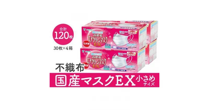 【ふるさと納税】マスク（大容量）国産不織布マスク（小さめ）　30枚入×4箱 (サージカルマスク)