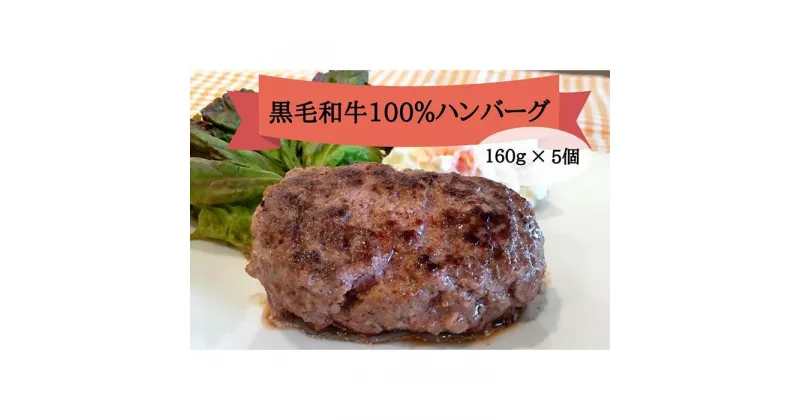 【ふるさと納税】黒毛和牛100％ハンバーグ　5個入り