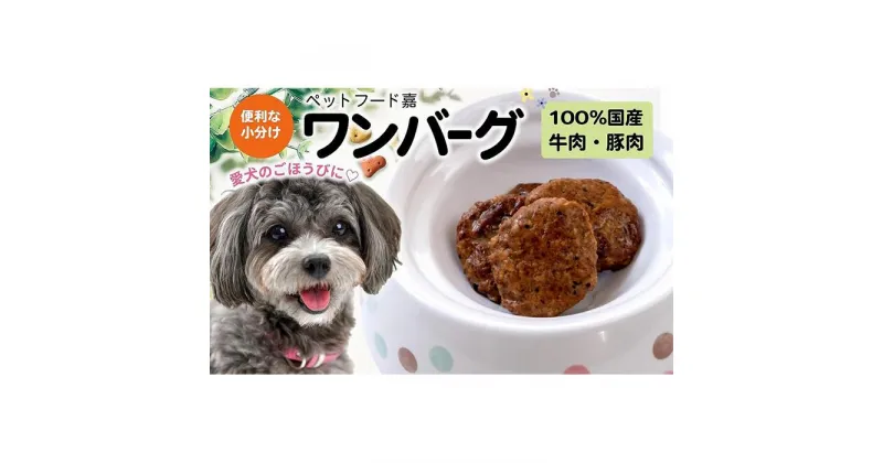 【ふるさと納税】愛犬のごほうびに！　ワンバーグ　120g×4