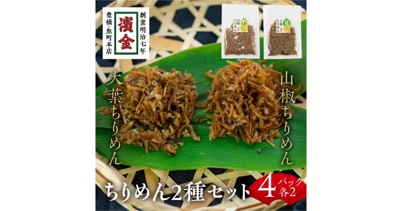 【ふるさと納税】 濱金商店 国産ちりめん 2色セット×2 大葉ちりめん 山椒ちりめん しそ 佃煮 つくだ煮 おかず ふりかけ ご飯のお供 詰め合わせ 小分け ギフト 贈答 プレゼント お中元 お歳暮 惣菜 愛知県 豊橋市 10000円 1万円