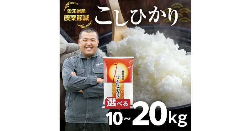 【ふるさと納税】《令和6年産・新米》農薬節減 農家直送 笑顔で育てた 愛知県産 こしひかり 10kg 20kg 選べる お米 白米 玄米 米 特別生産 減農薬 白米 10キロ 20キロ 精米 ブランド米 ふるさと納税米 こめこめショップ 高評価 高レビュー 産地直送 送料無料 愛知県 豊橋市