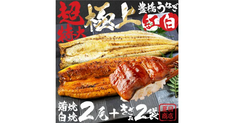 【ふるさと納税】豊橋うなぎ 特大 紅白セット 2尾 + きざみ 2袋 夏目商店 国産 国産うなぎ 土用の丑の日 丑の日 蒲焼 白焼 長焼 ウナギ 鰻 たれ 豊橋うなぎ ひつまぶし うな重 うな丼 贈答 贈り物 ギフト プレゼント 高級 愛知 三河 30000円 3万円